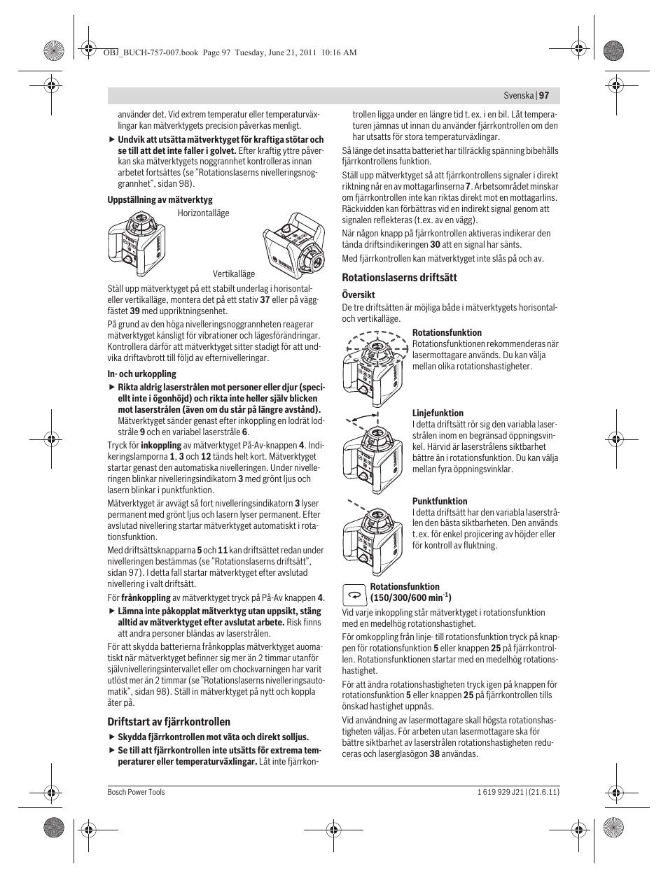 Bosch GRL 300 HV Professional User Manual | Page 97 / 309