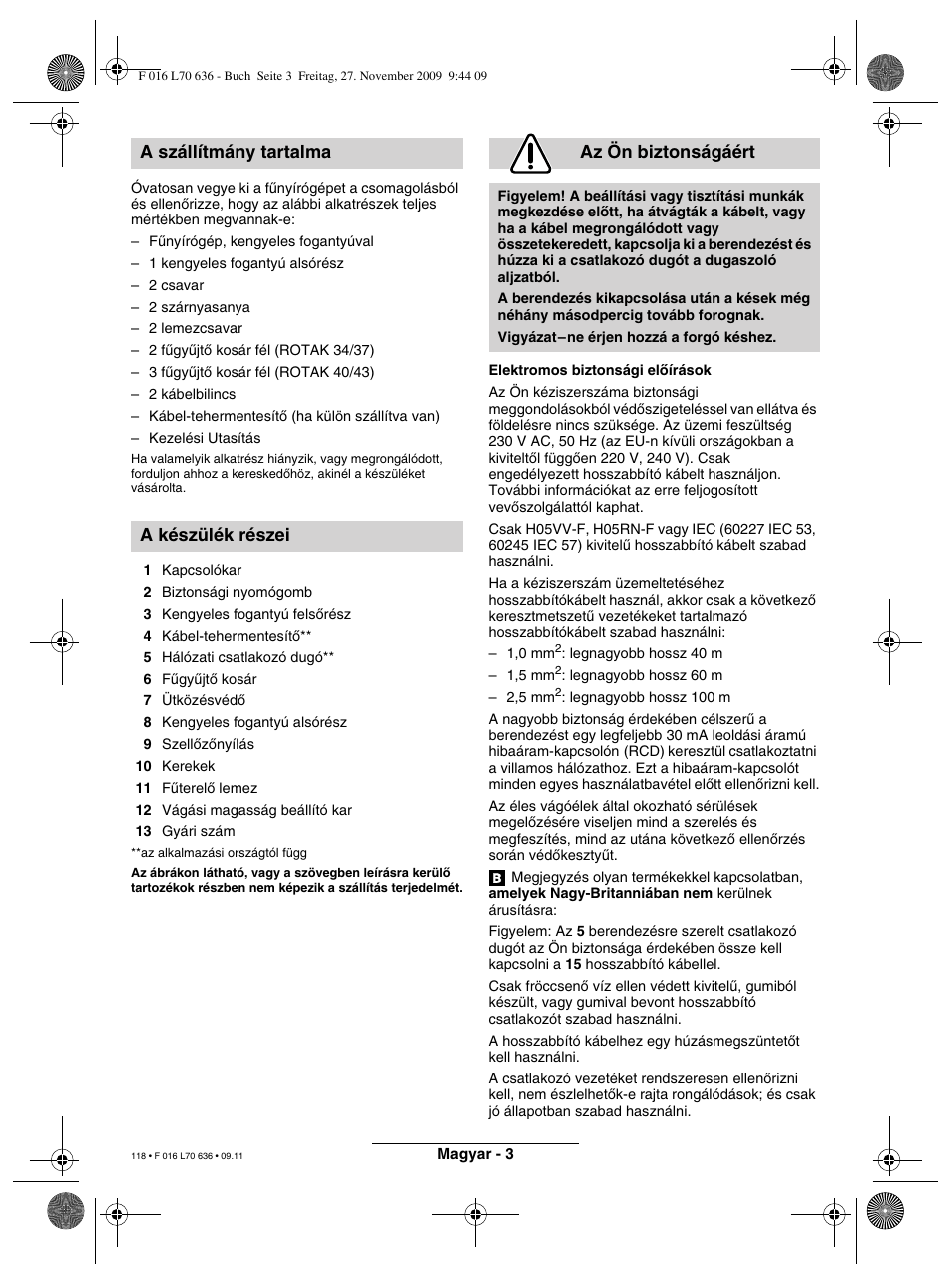 Bosch ROTAK 34 User Manual | Page 118 / 195