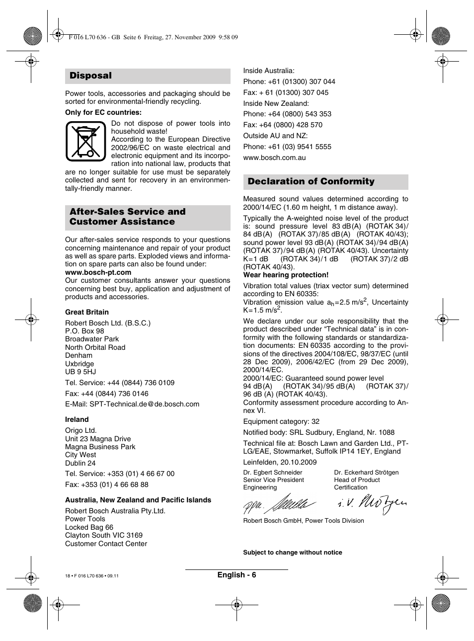 Bosch ROTAK 34 User Manual | Page 18 / 195