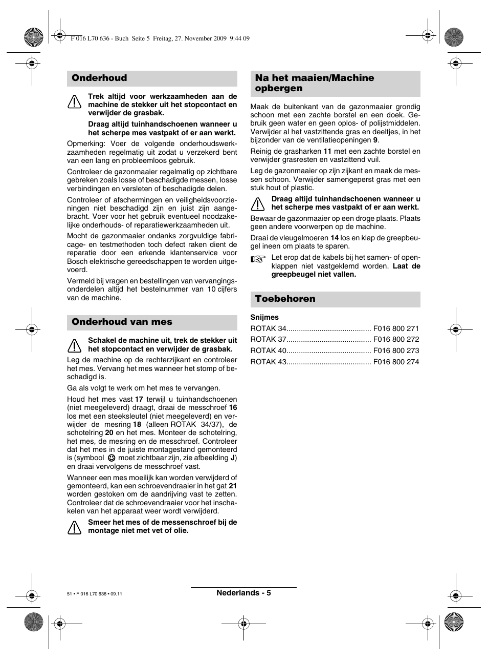 Bosch ROTAK 34 User Manual | Page 51 / 195