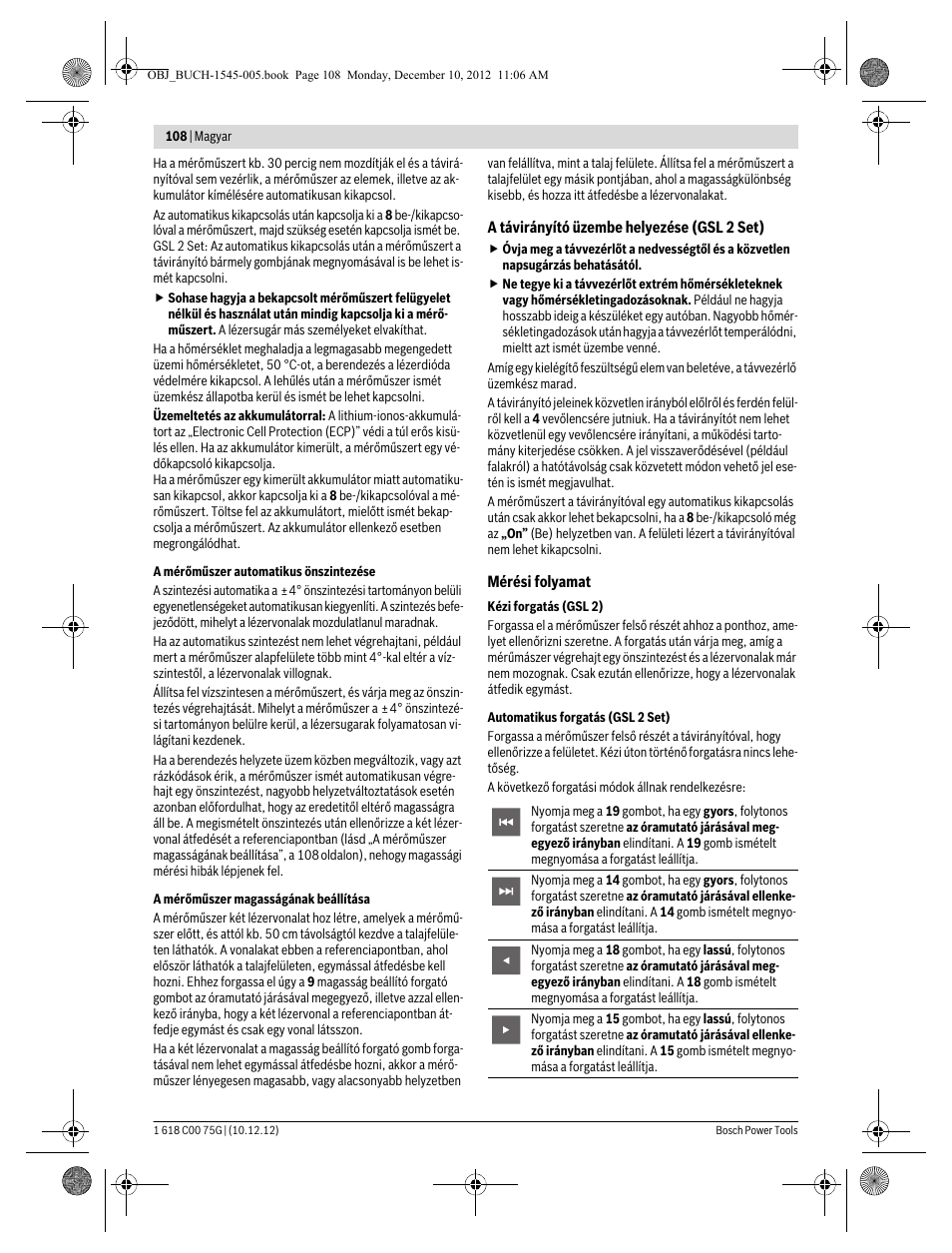 Bosch GSL 2 Professional User Manual | Page 108 / 184