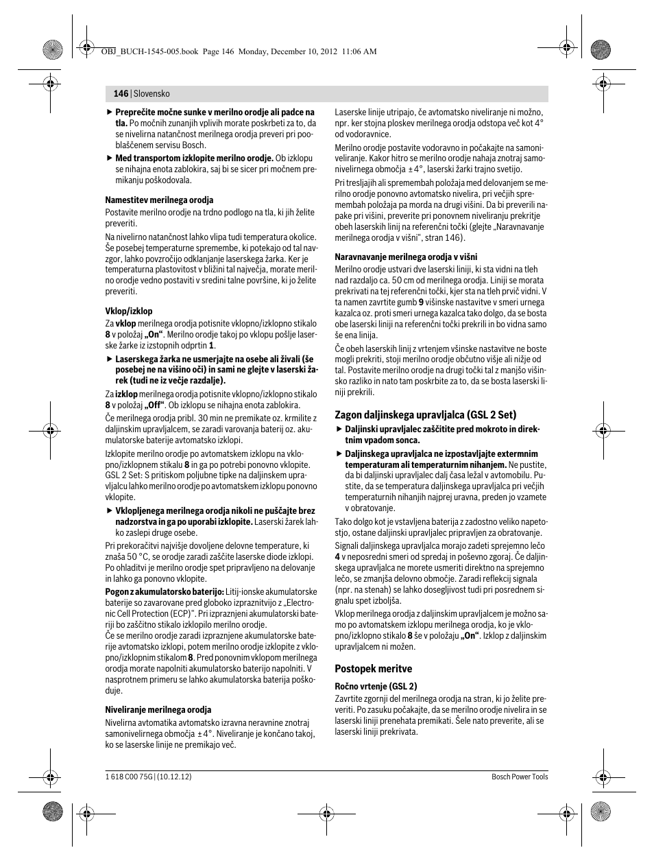 Bosch GSL 2 Professional User Manual | Page 146 / 184