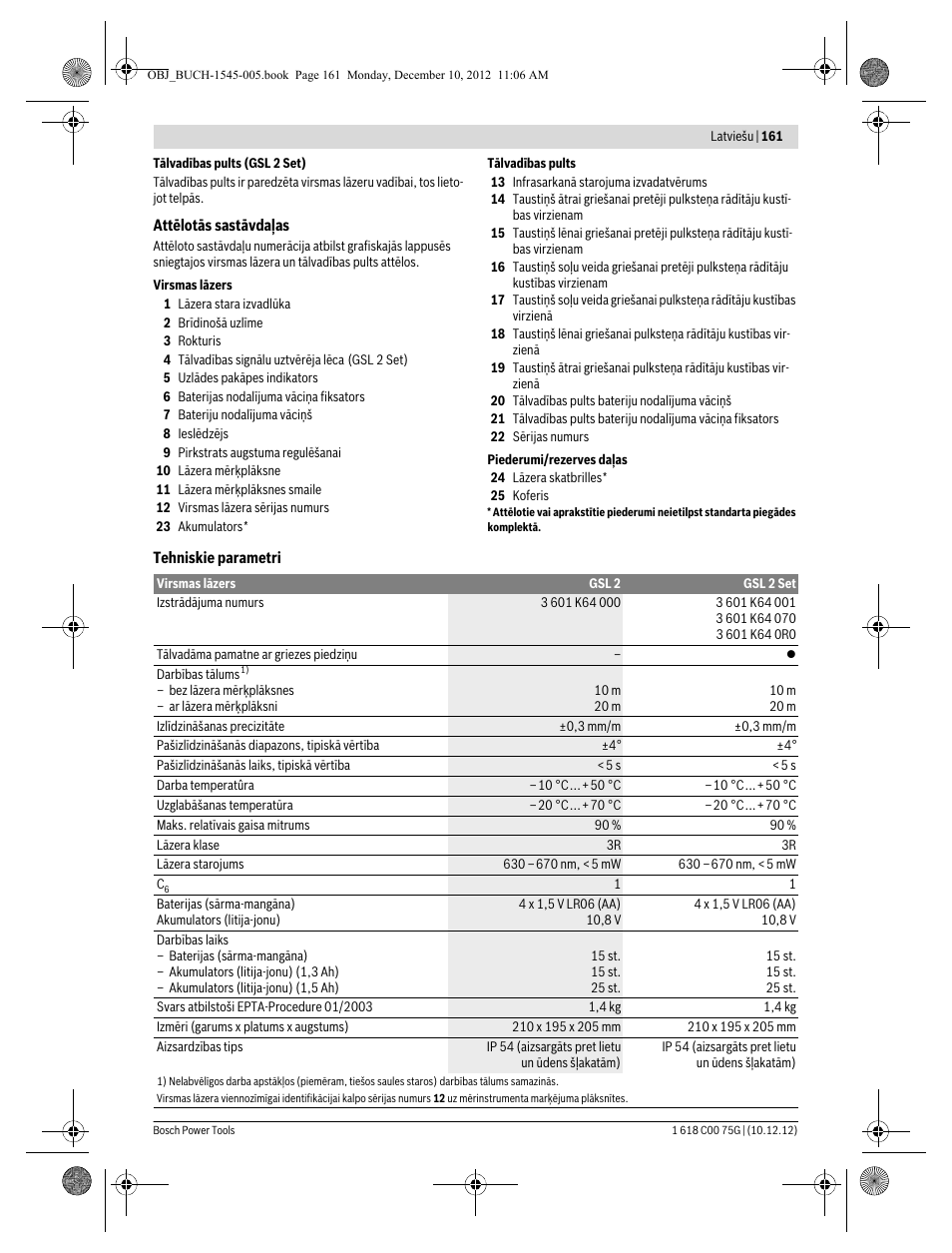 Bosch GSL 2 Professional User Manual | Page 161 / 184