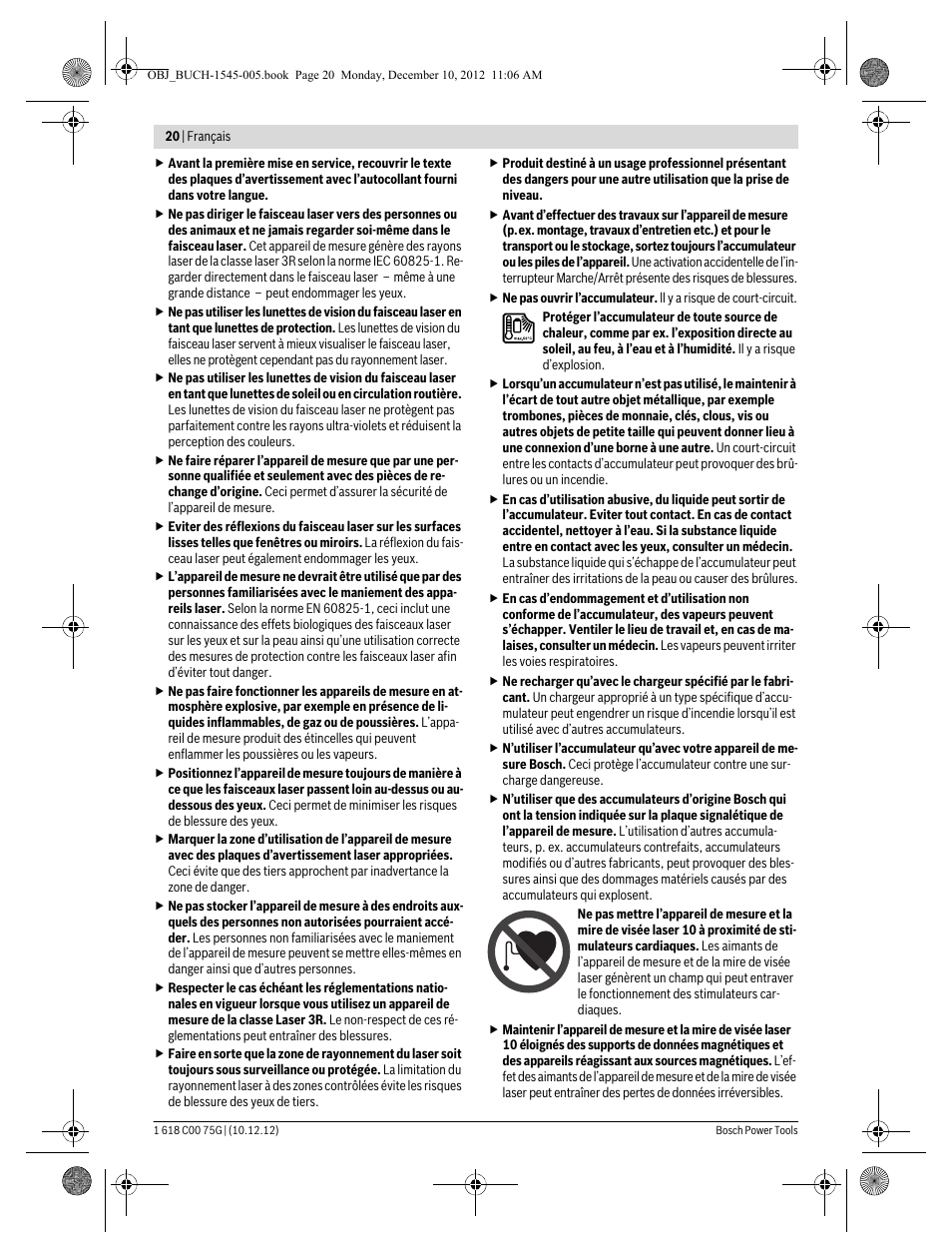 Bosch GSL 2 Professional User Manual | Page 20 / 184