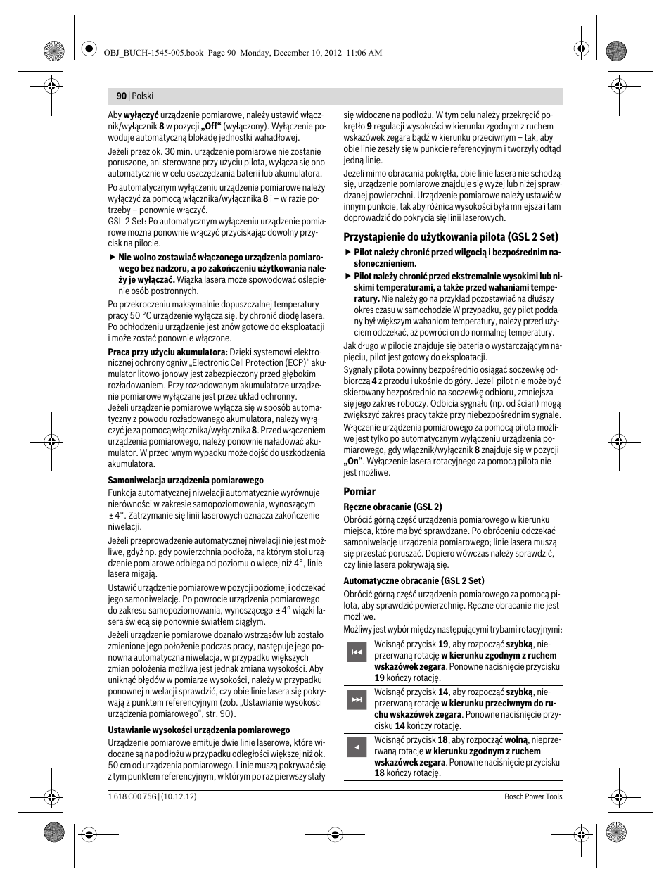 Bosch GSL 2 Professional User Manual | Page 90 / 184