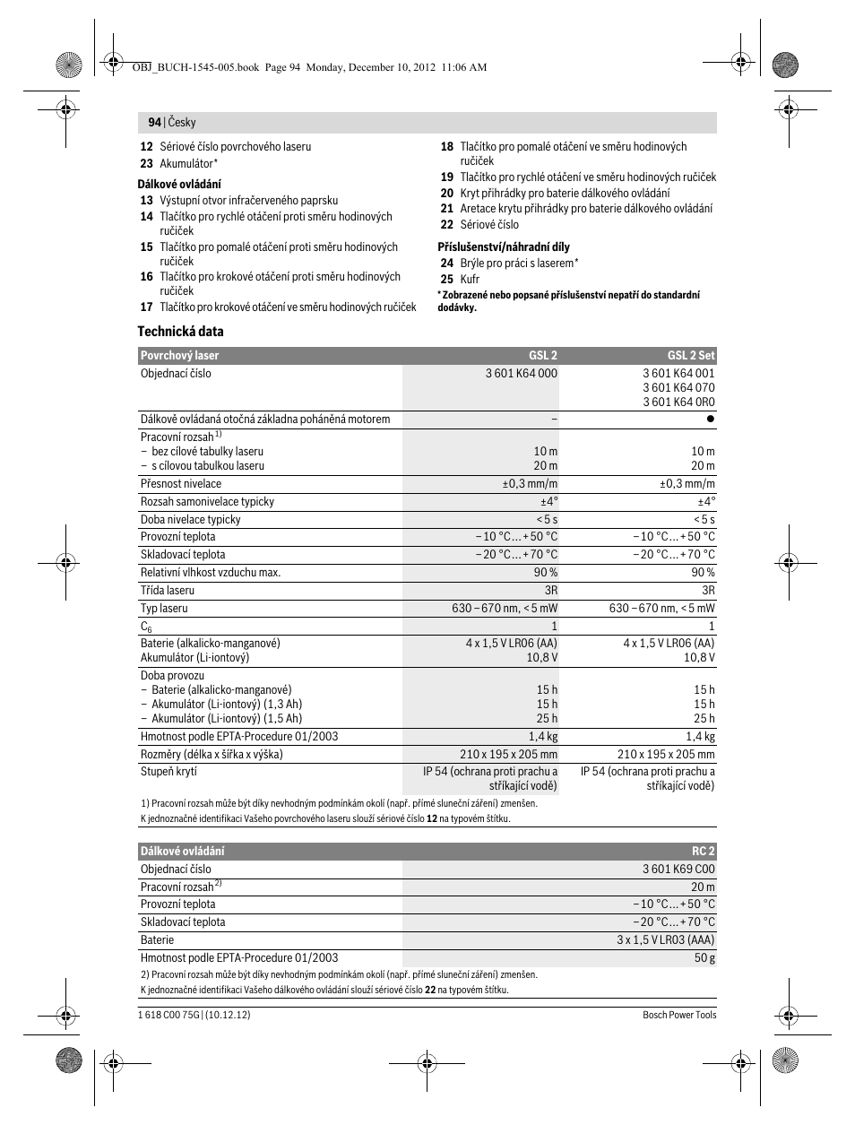 Bosch GSL 2 Professional User Manual | Page 94 / 184