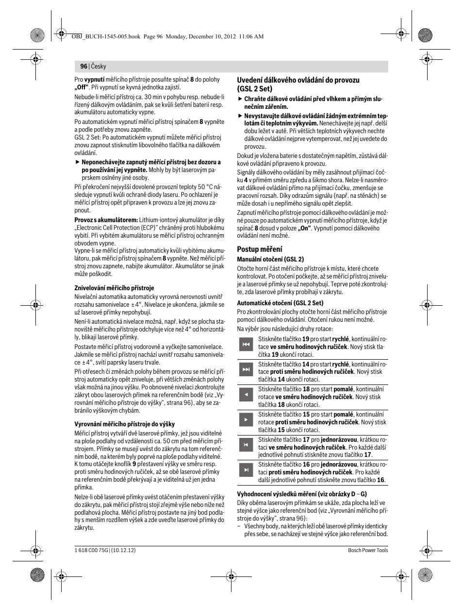 Bosch GSL 2 Professional User Manual | Page 96 / 184