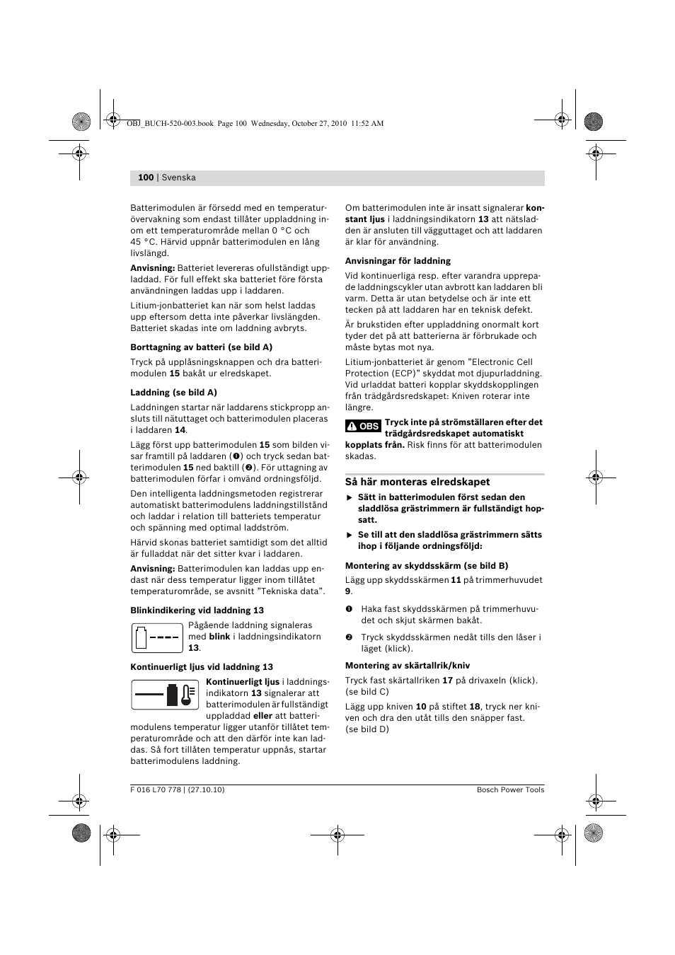 Bosch ART 23 LI User Manual | Page 100 / 297