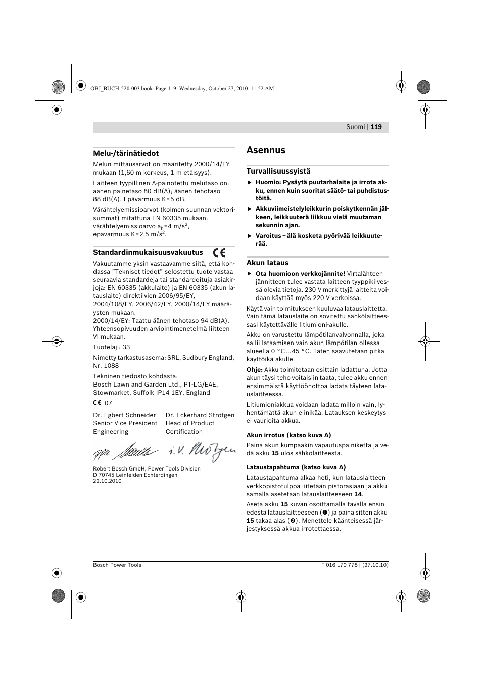 Asennus | Bosch ART 23 LI User Manual | Page 119 / 297