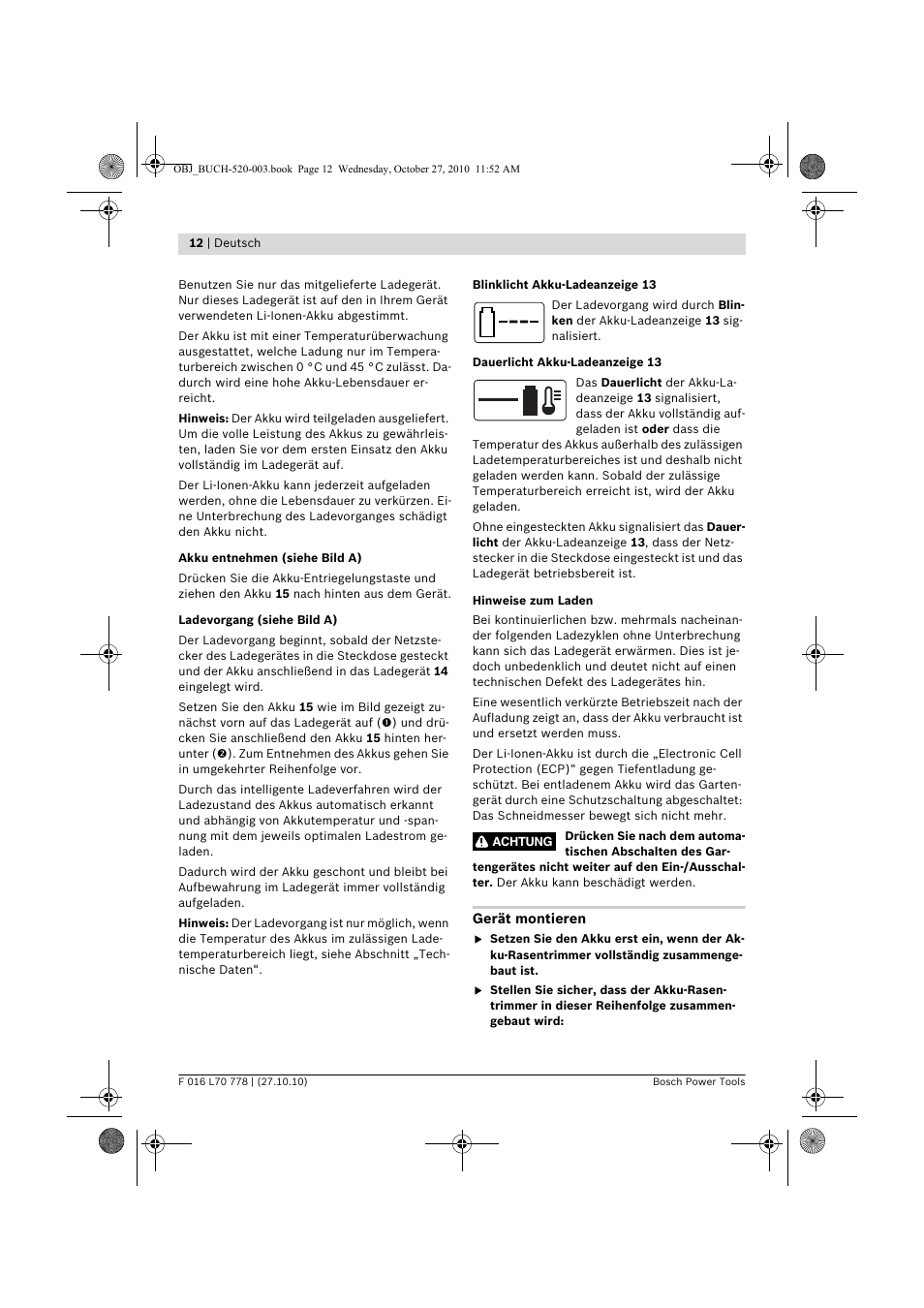 Bosch ART 23 LI User Manual | Page 12 / 297