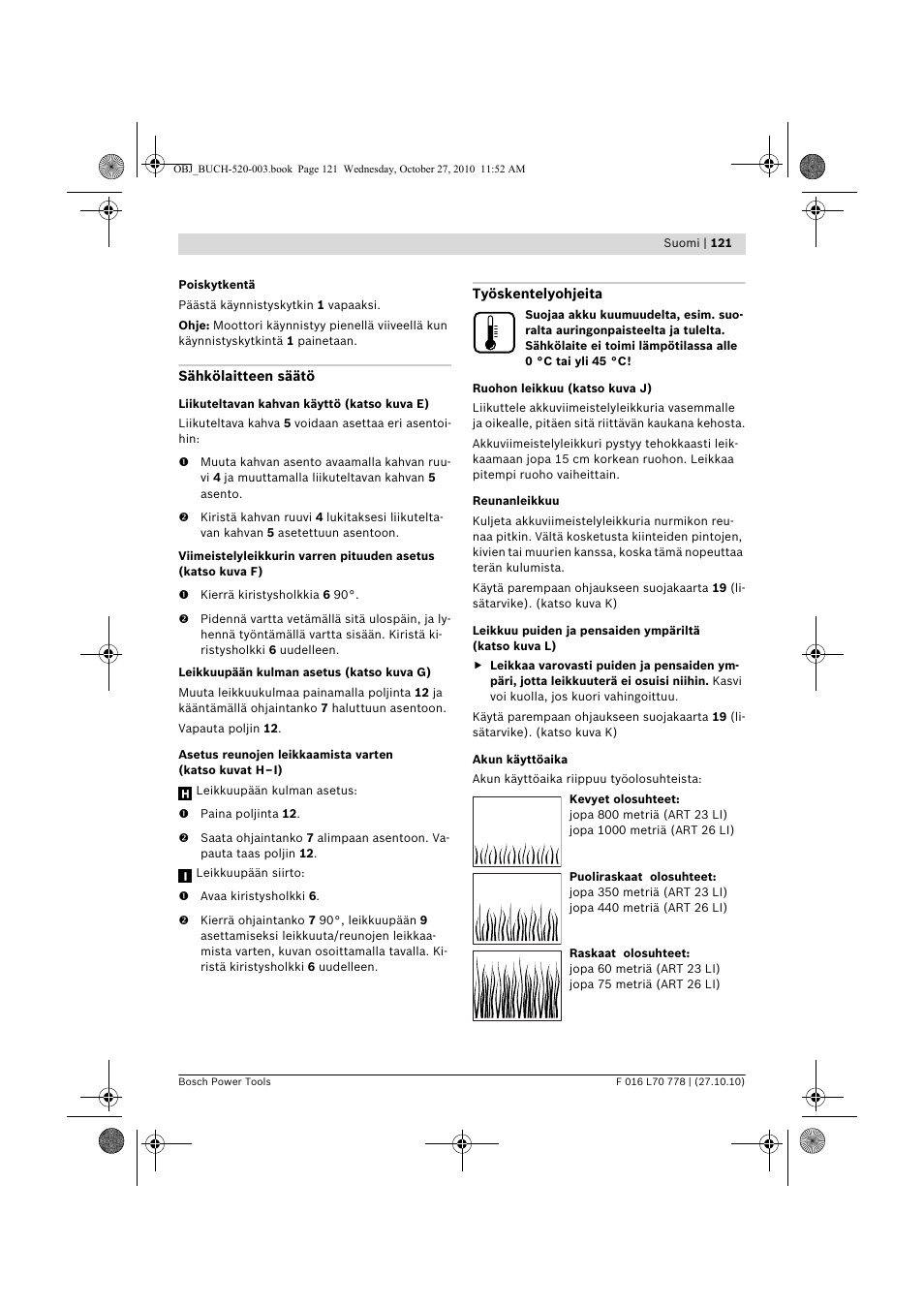 Bosch ART 23 LI User Manual | Page 121 / 297