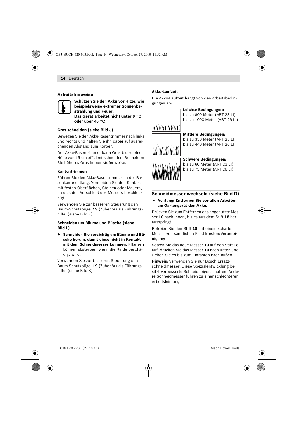 Bosch ART 23 LI User Manual | Page 14 / 297