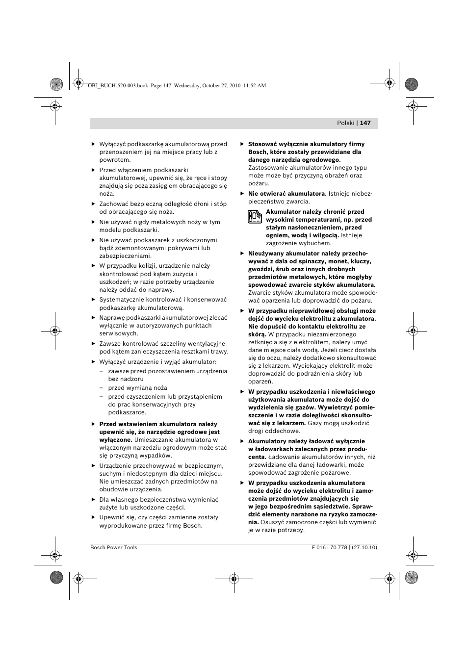 Bosch ART 23 LI User Manual | Page 147 / 297