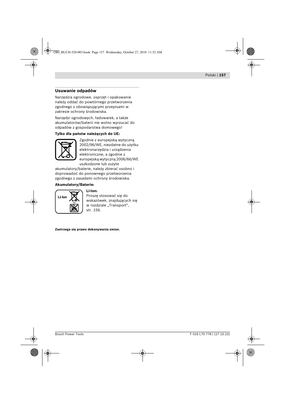 Bosch ART 23 LI User Manual | Page 157 / 297