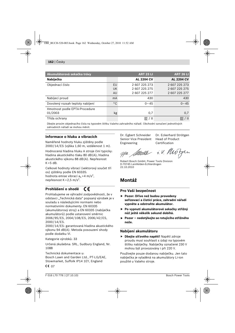 Montáž | Bosch ART 23 LI User Manual | Page 162 / 297