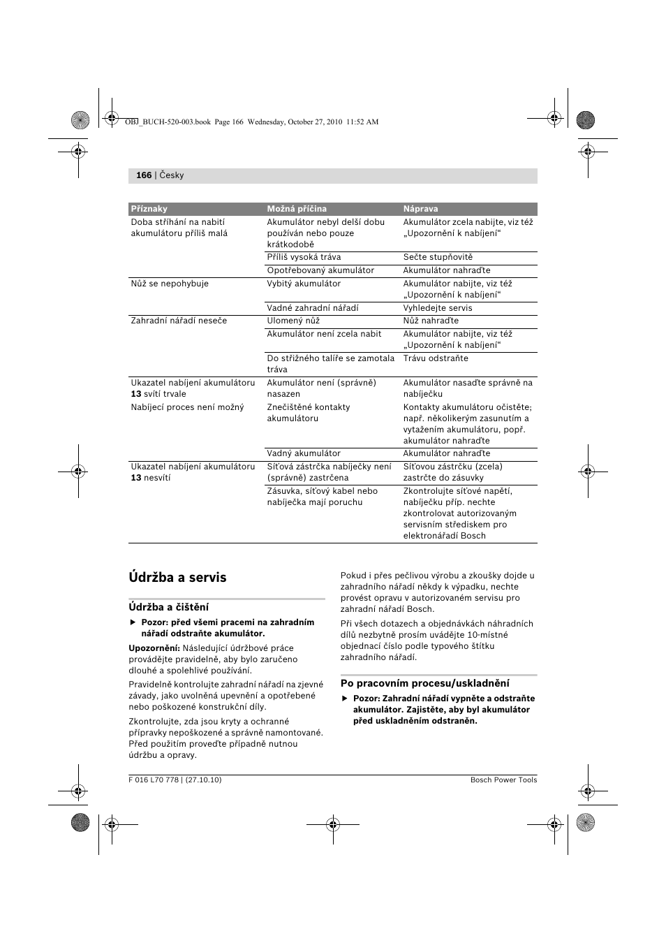 Údržba a servis | Bosch ART 23 LI User Manual | Page 166 / 297