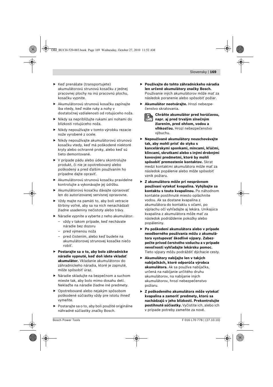 Bosch ART 23 LI User Manual | Page 169 / 297