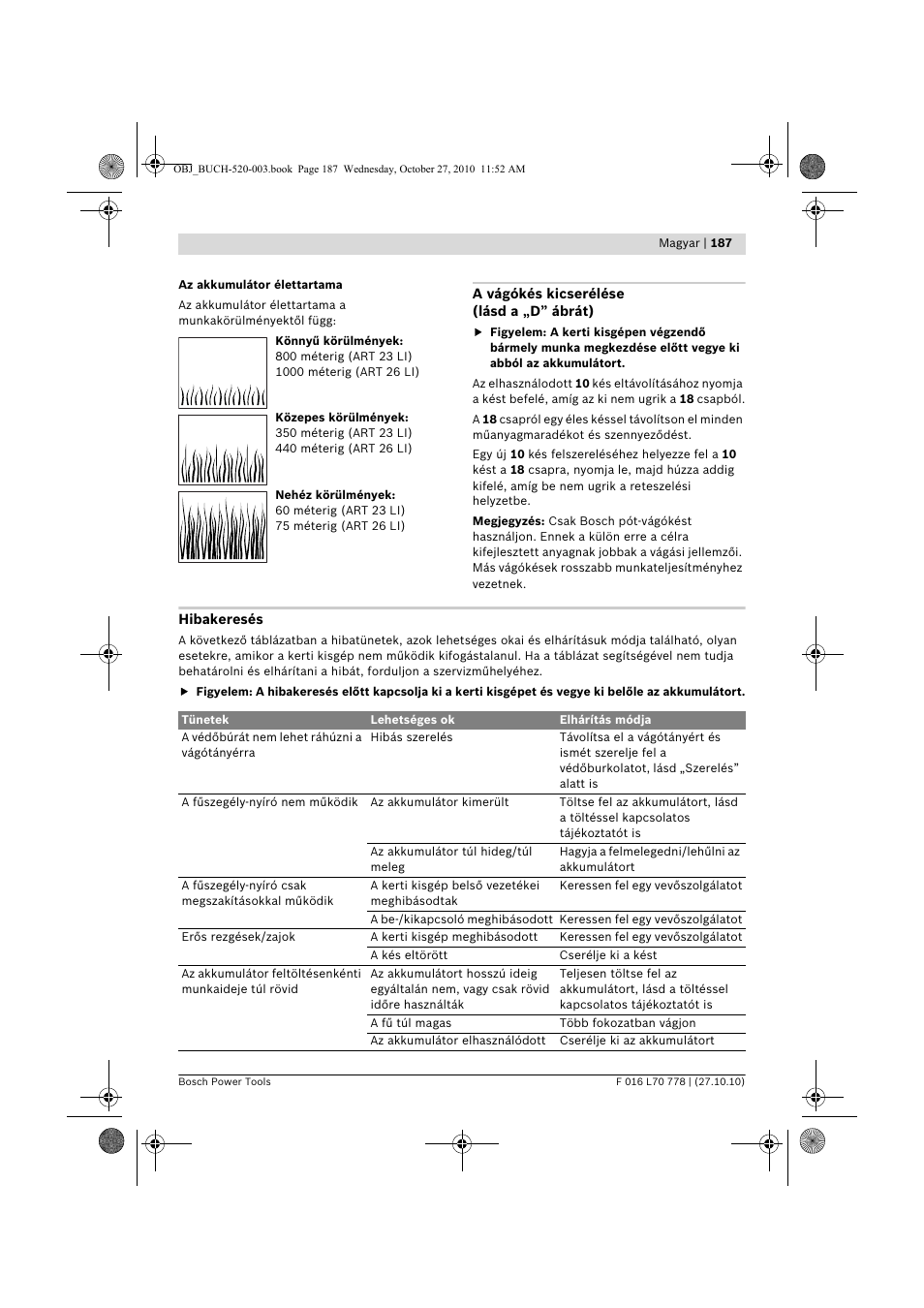 Bosch ART 23 LI User Manual | Page 187 / 297