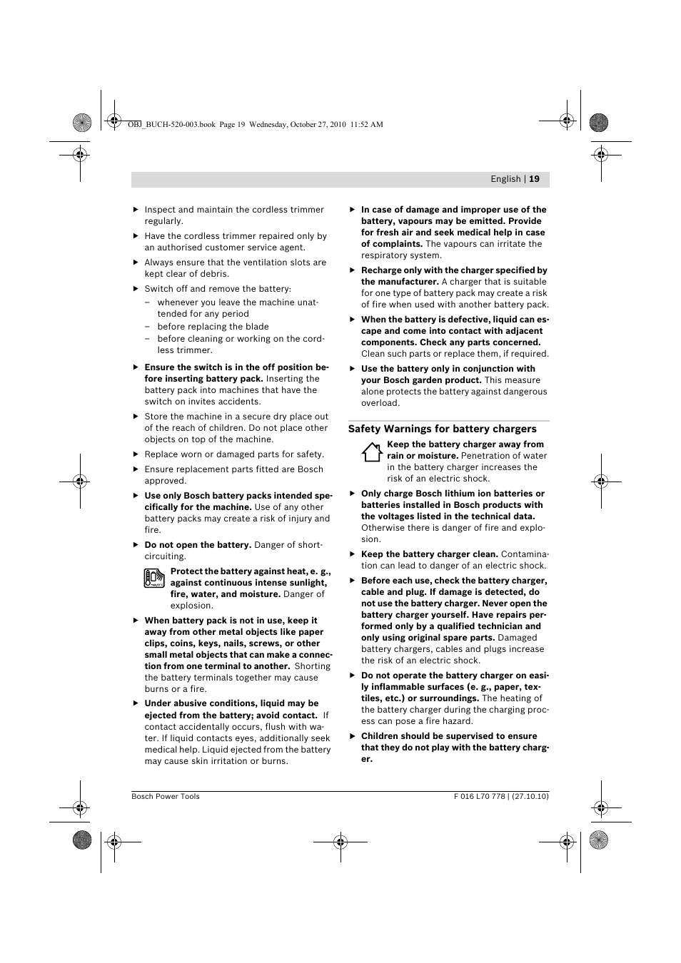 Bosch ART 23 LI User Manual | Page 19 / 297