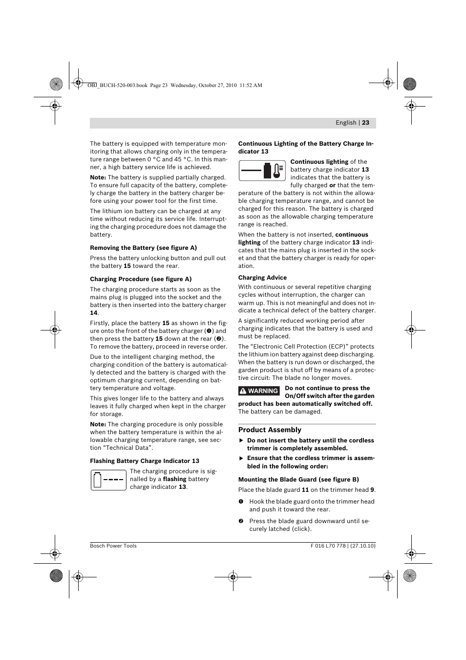 Bosch ART 23 LI User Manual | Page 23 / 297