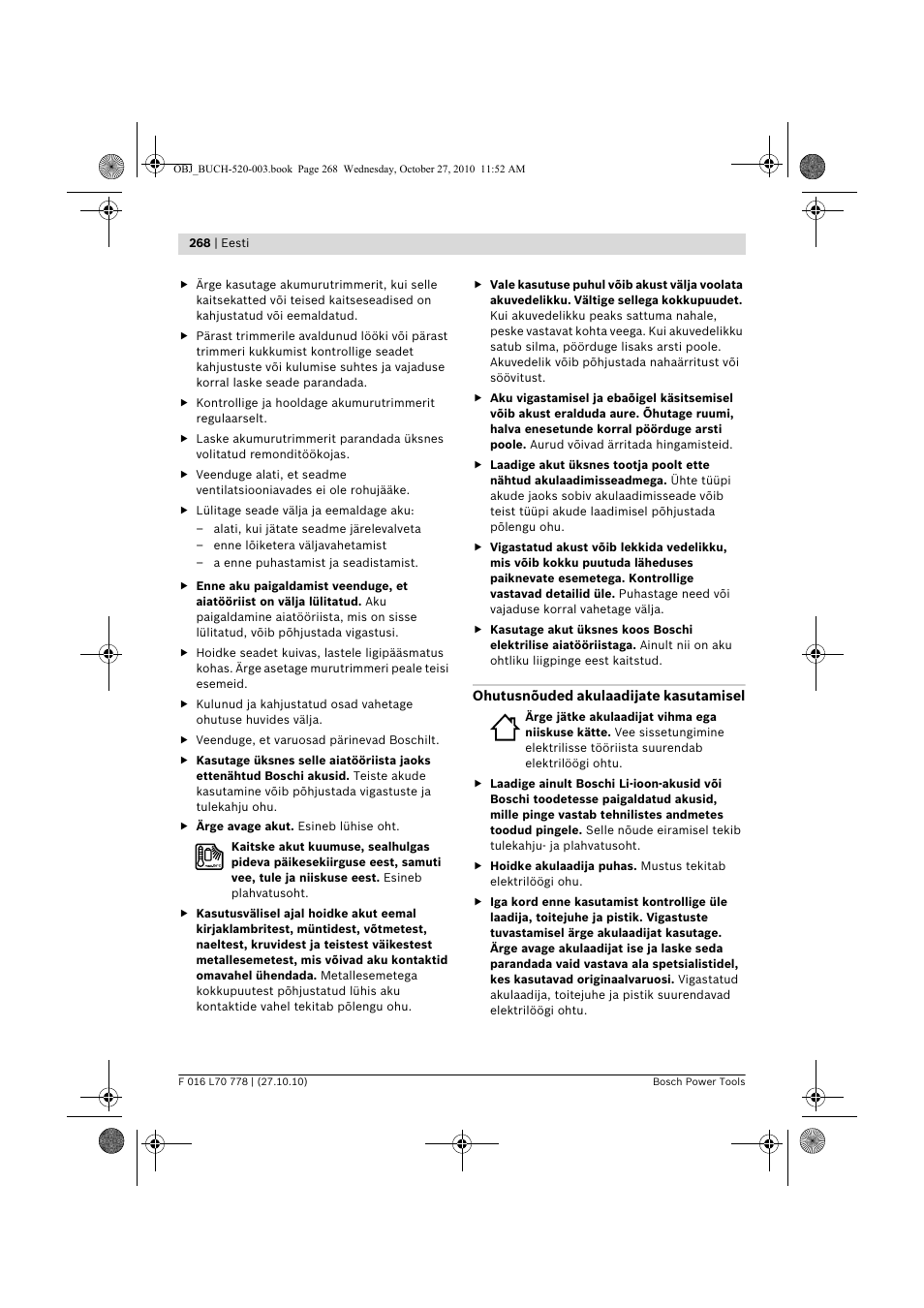 Bosch ART 23 LI User Manual | Page 268 / 297
