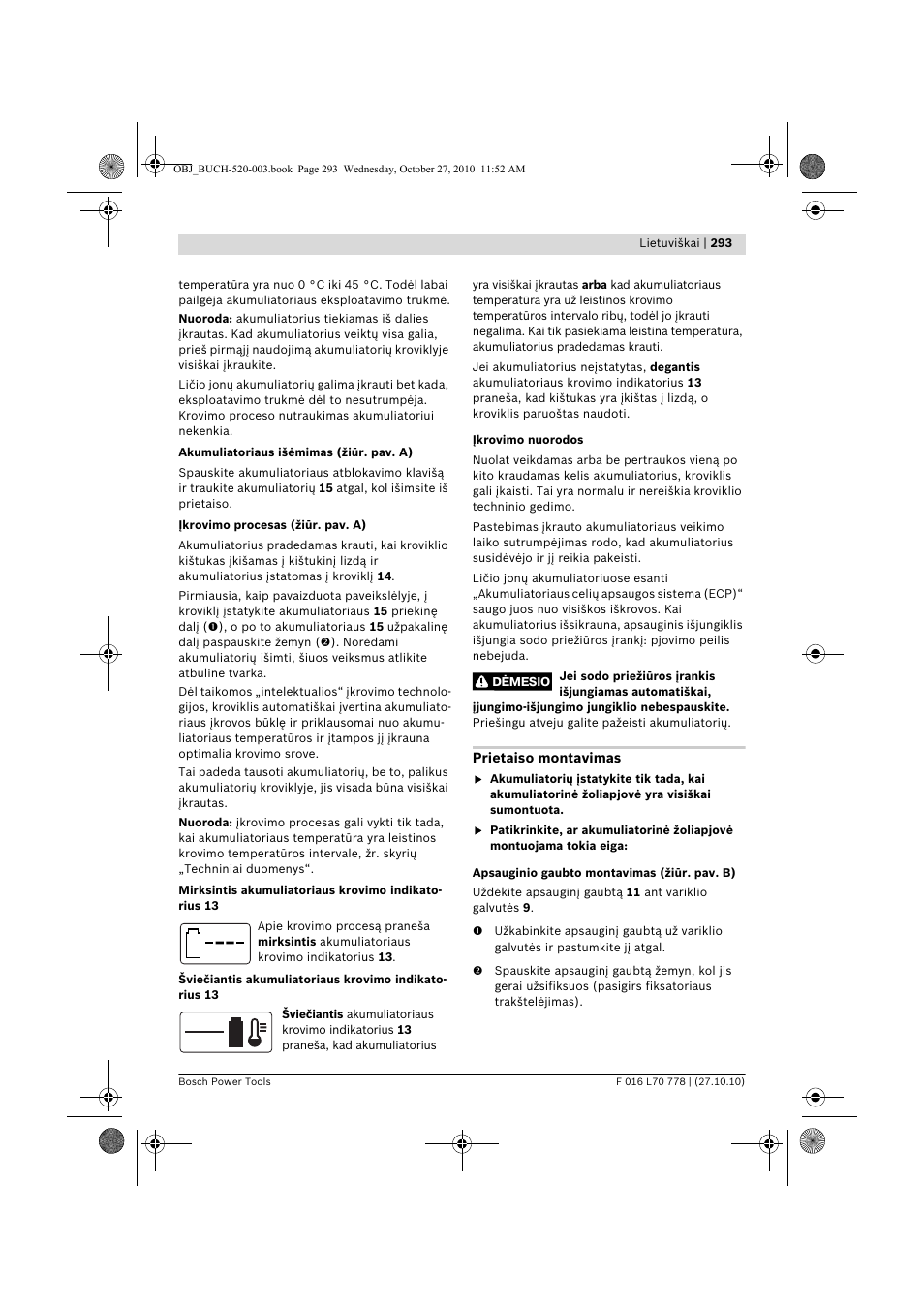 Bosch ART 23 LI User Manual | Page 293 / 297