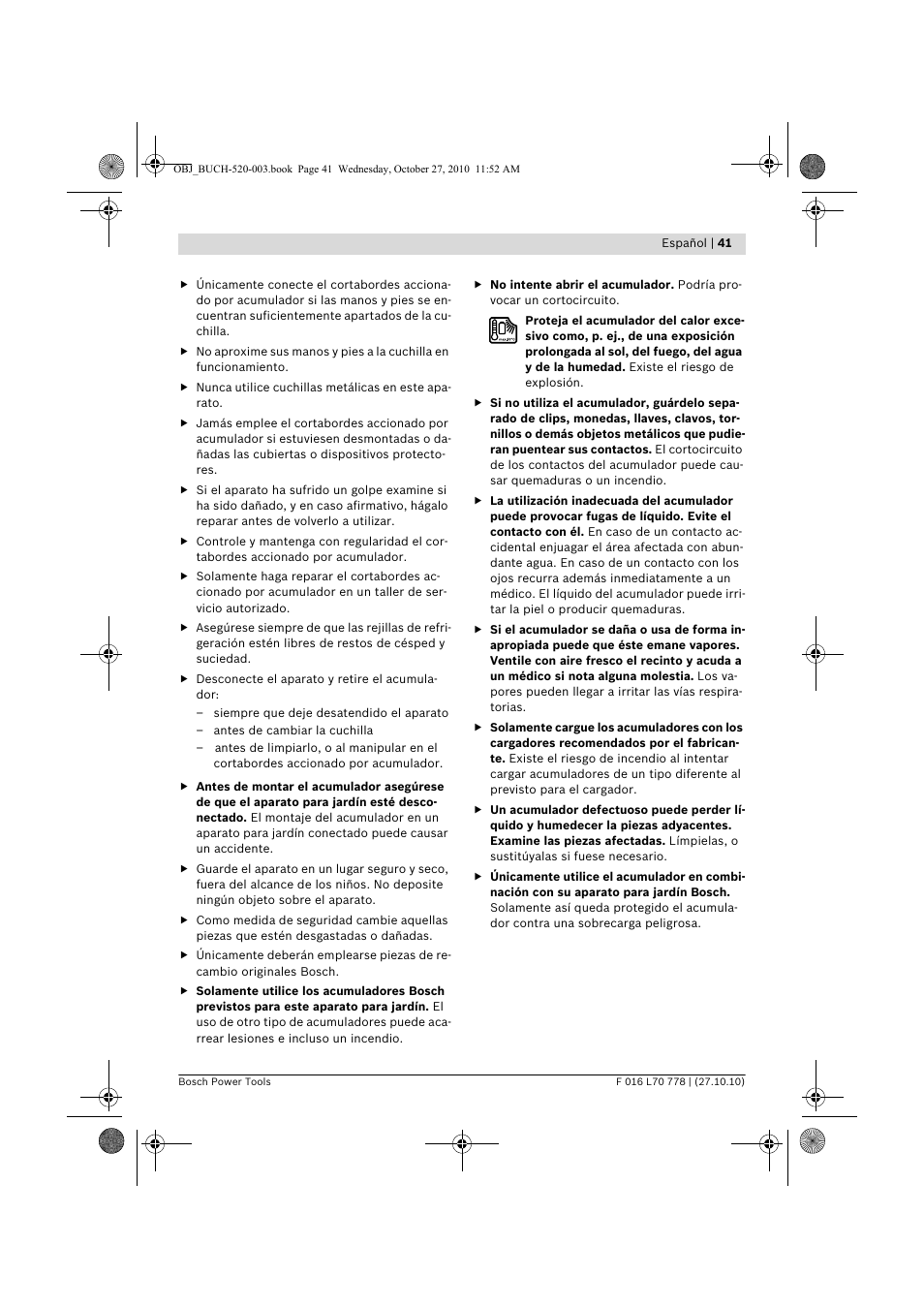 Bosch ART 23 LI User Manual | Page 41 / 297