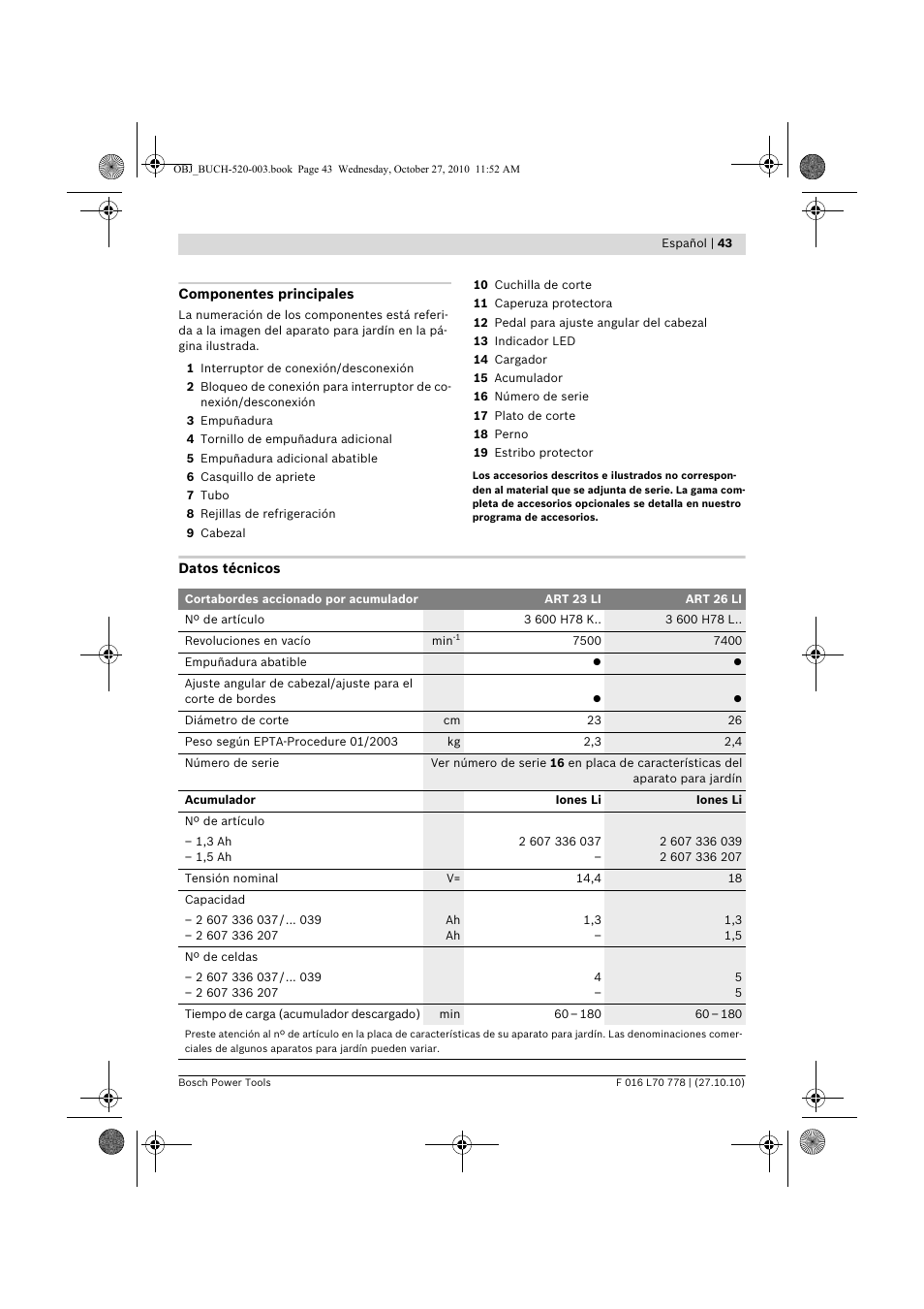 Bosch ART 23 LI User Manual | Page 43 / 297