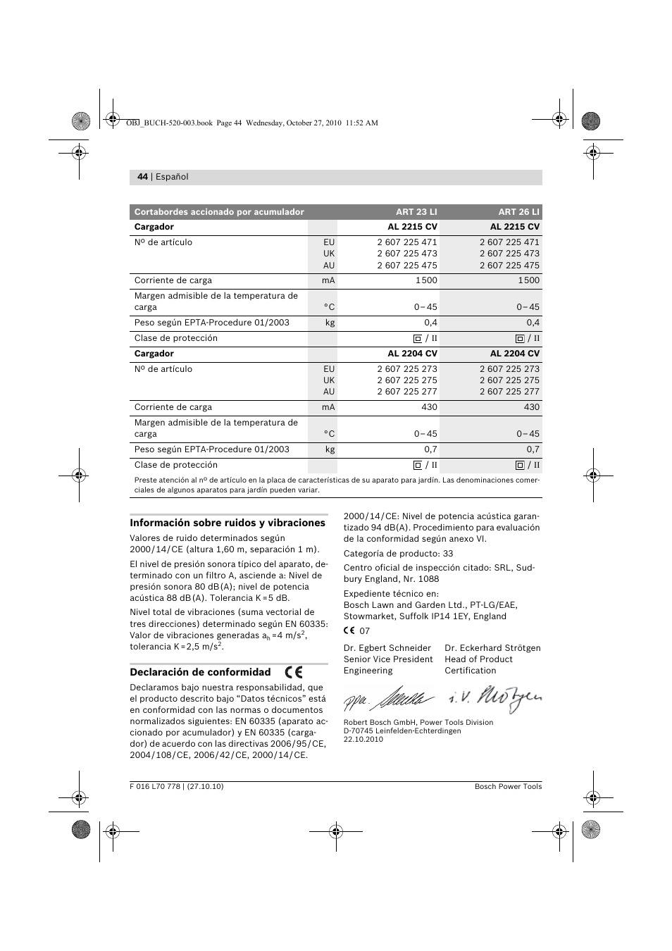 Bosch ART 23 LI User Manual | Page 44 / 297