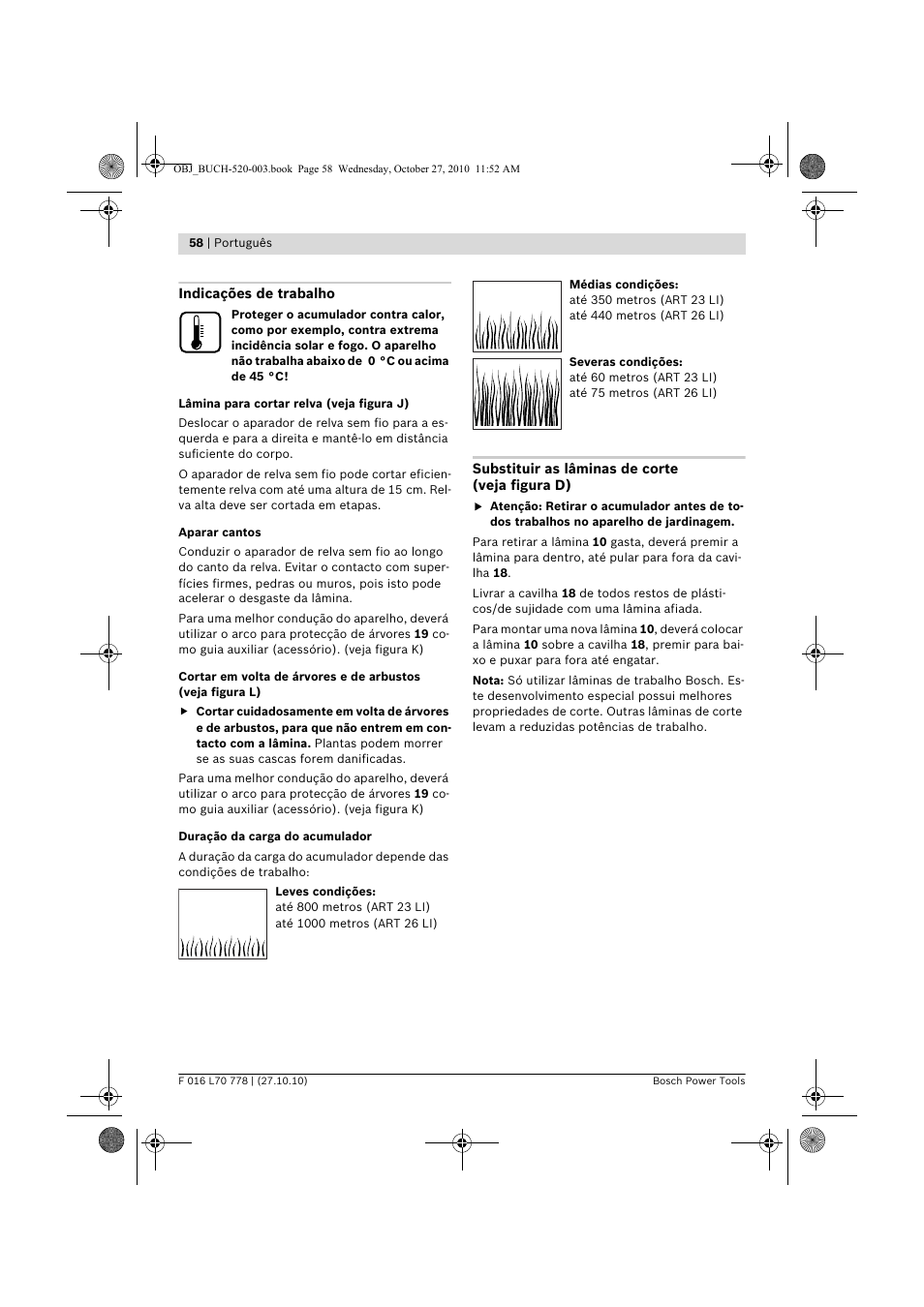 Bosch ART 23 LI User Manual | Page 58 / 297