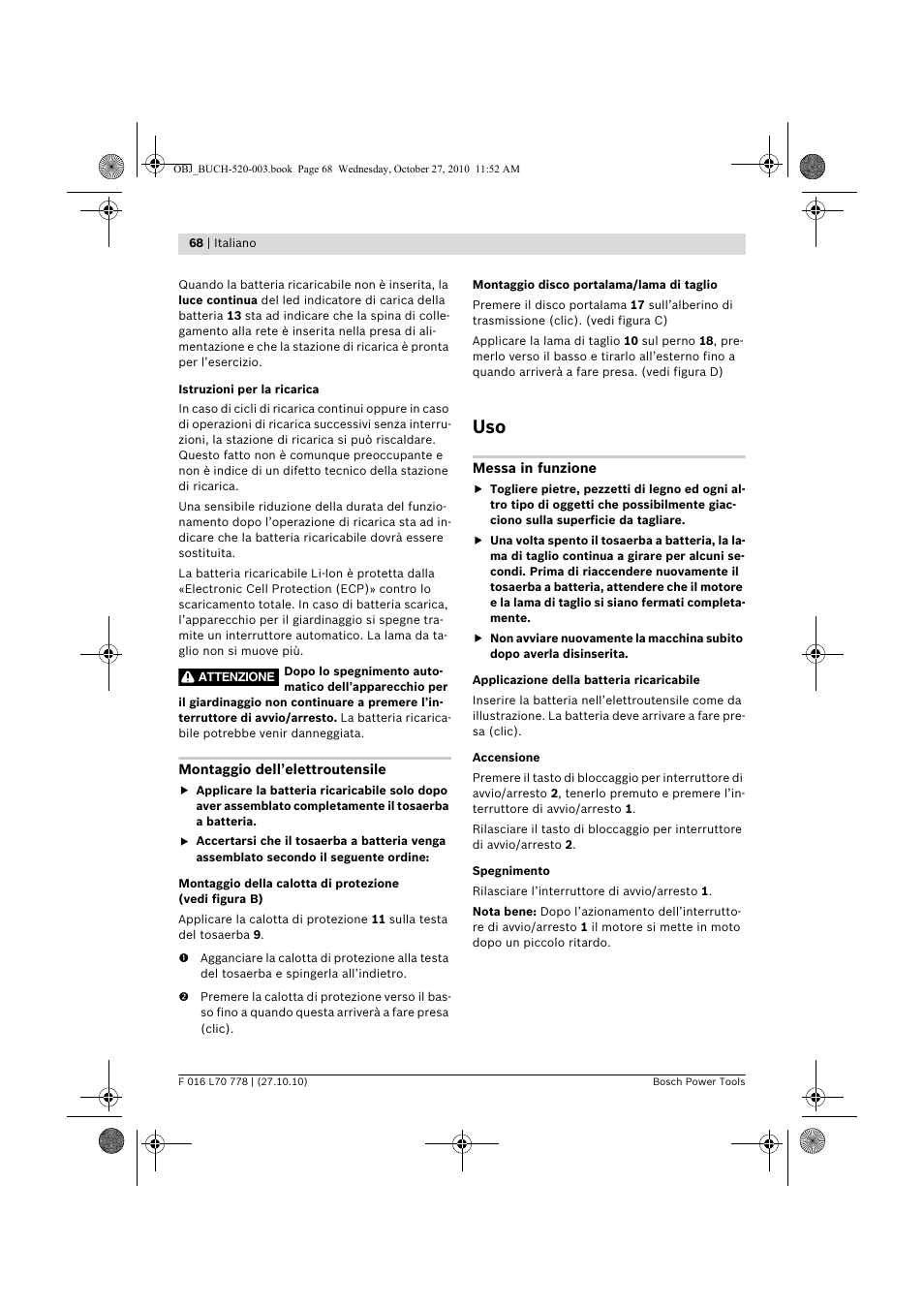 Bosch ART 23 LI User Manual | Page 68 / 297