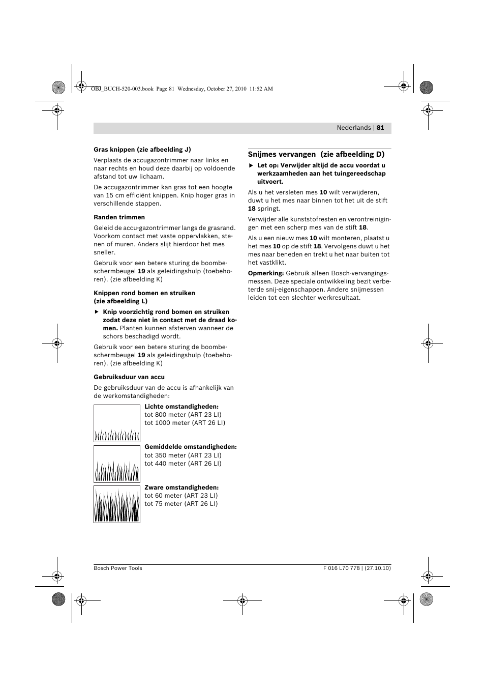 Bosch ART 23 LI User Manual | Page 81 / 297