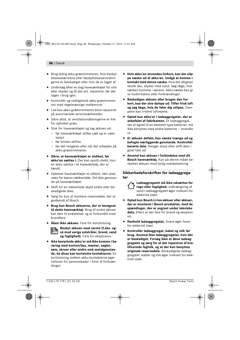 Bosch ART 23 LI User Manual | Page 86 / 297