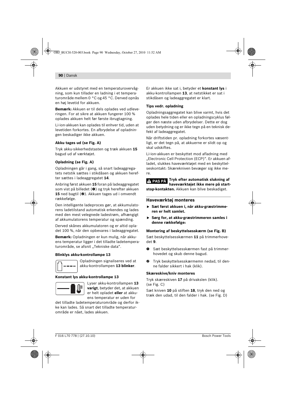 Bosch ART 23 LI User Manual | Page 90 / 297