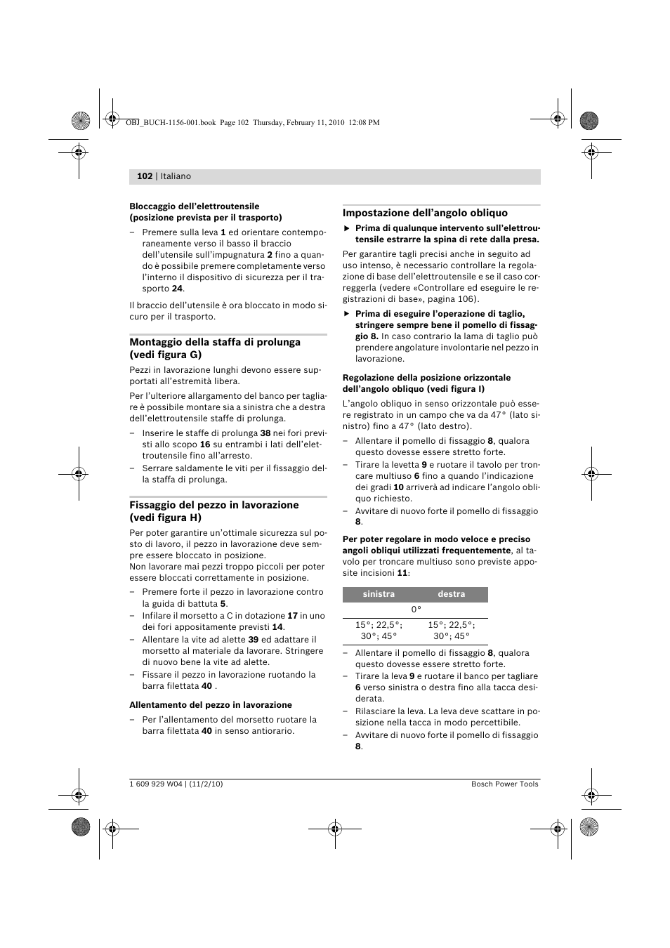 Bosch GCM 10 J Professional User Manual | Page 102 / 470