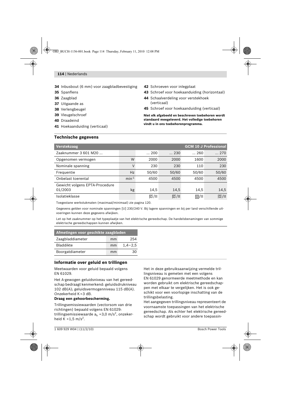 Bosch GCM 10 J Professional User Manual | Page 114 / 470