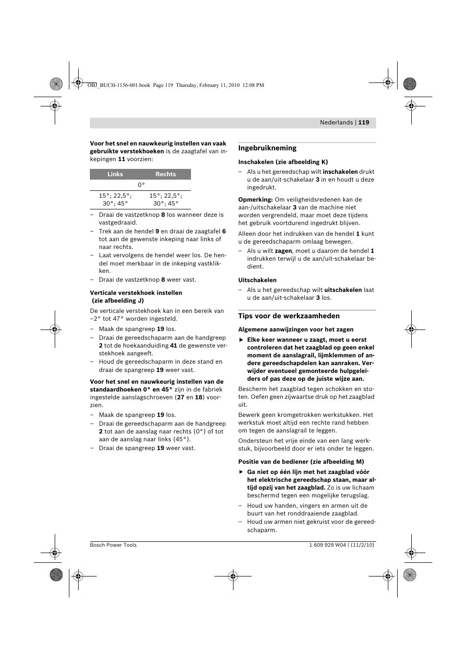 Bosch GCM 10 J Professional User Manual | Page 119 / 470