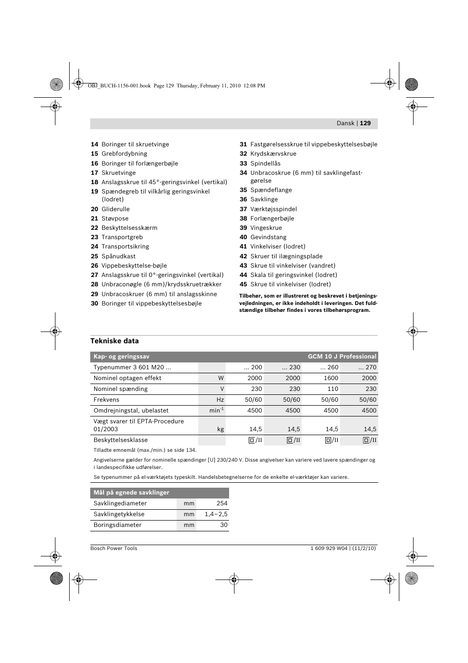 Bosch GCM 10 J Professional User Manual | Page 129 / 470