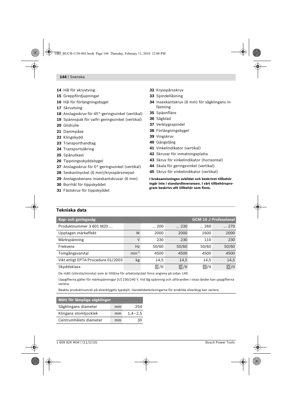 Bosch GCM 10 J Professional User Manual | Page 144 / 470