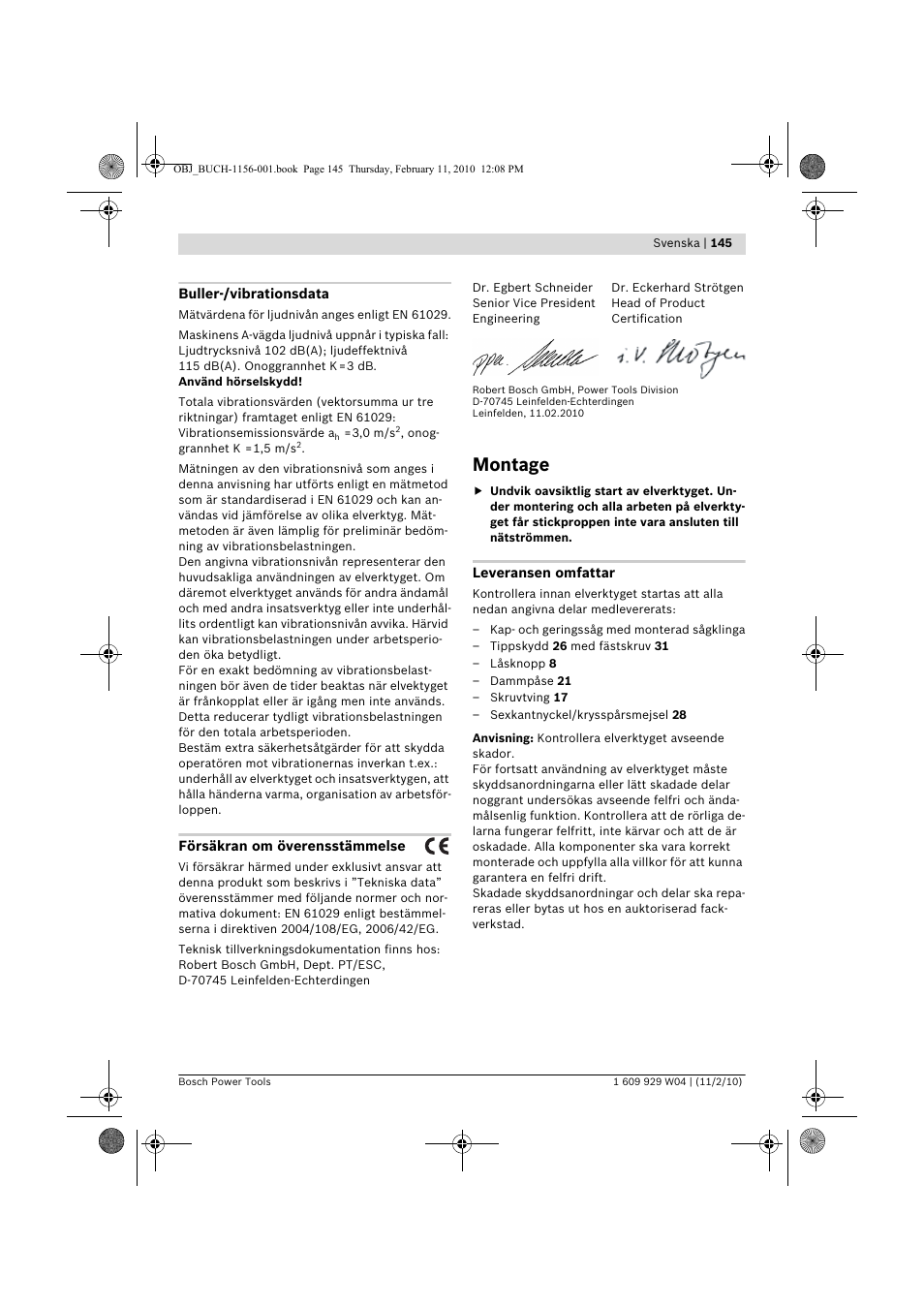 Montage | Bosch GCM 10 J Professional User Manual | Page 145 / 470