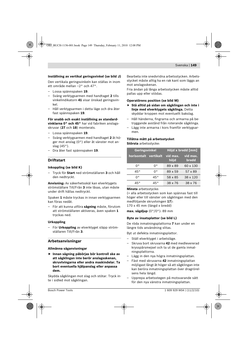 Bosch GCM 10 J Professional User Manual | Page 149 / 470