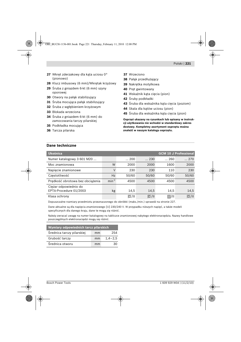 Bosch GCM 10 J Professional User Manual | Page 221 / 470