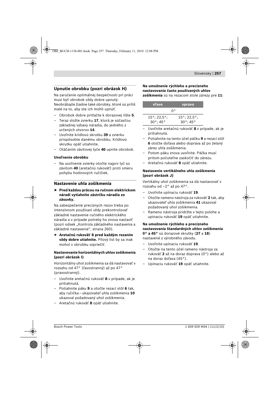 Bosch GCM 10 J Professional User Manual | Page 257 / 470