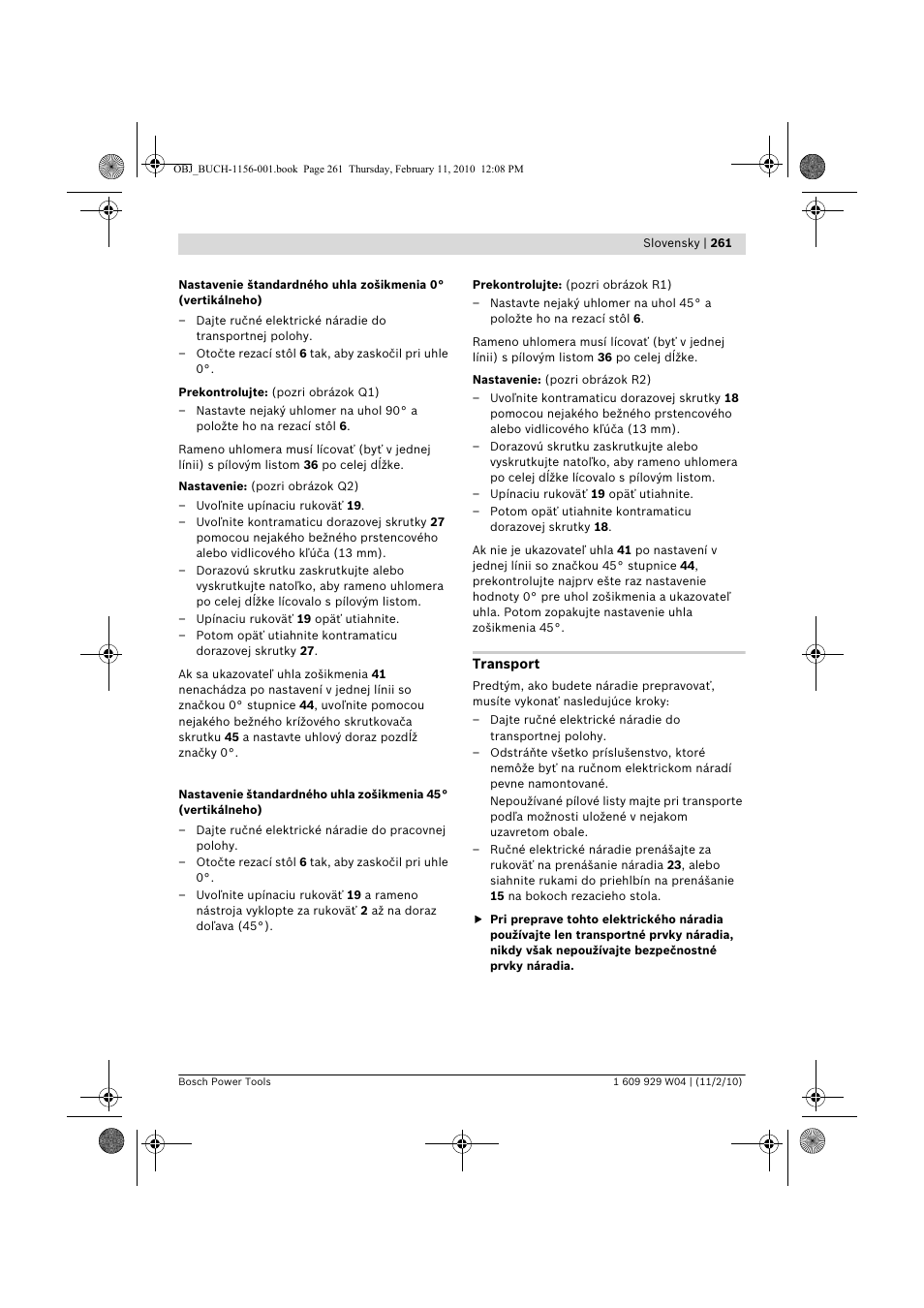Bosch GCM 10 J Professional User Manual | Page 261 / 470