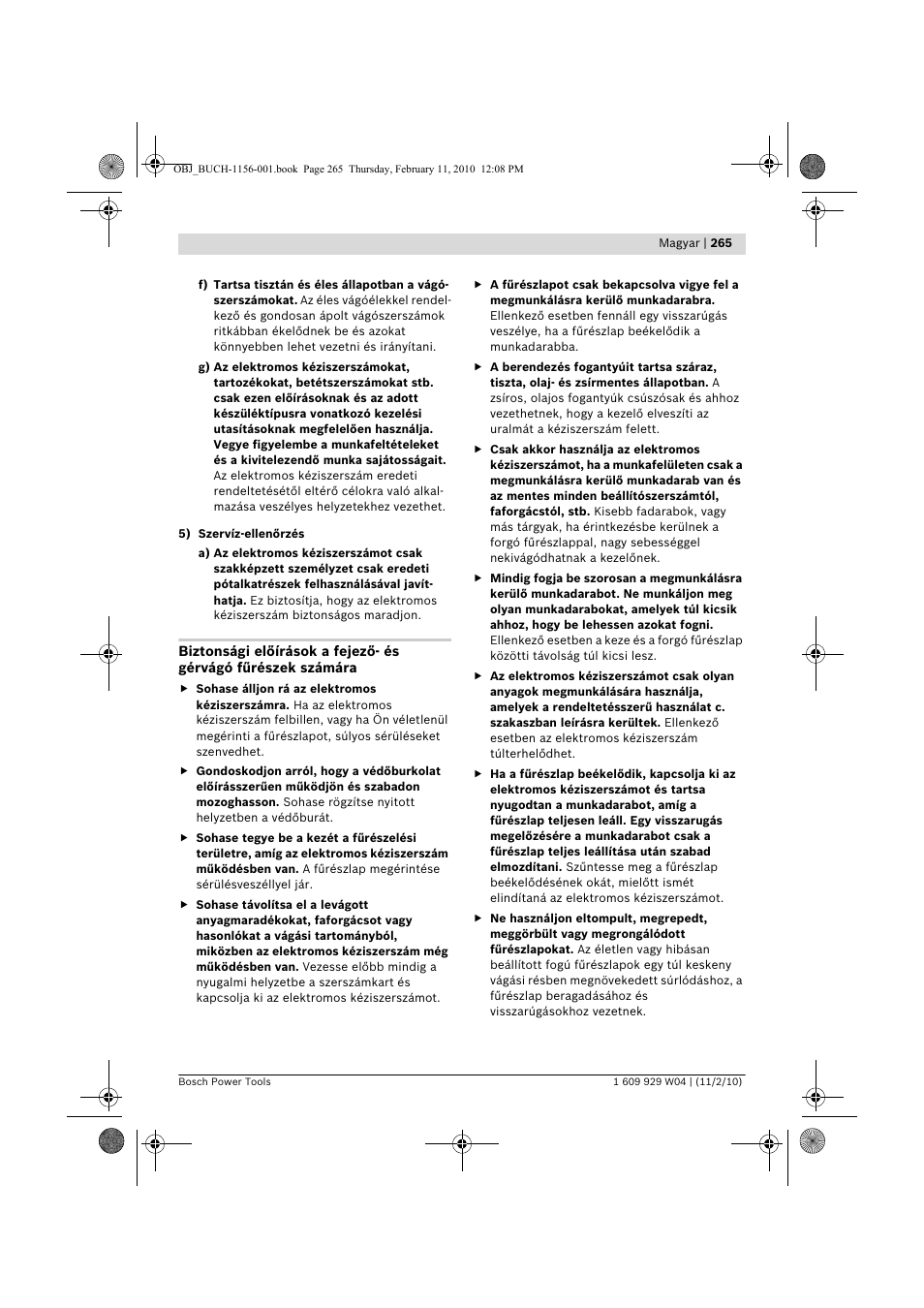 Bosch GCM 10 J Professional User Manual | Page 265 / 470