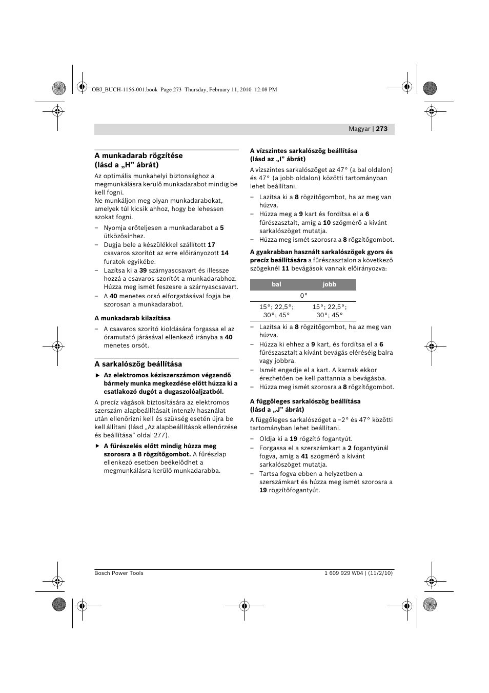 Bosch GCM 10 J Professional User Manual | Page 273 / 470