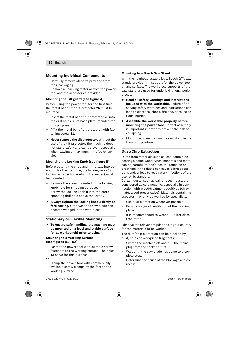 Bosch GCM 10 J Professional User Manual | Page 32 / 470