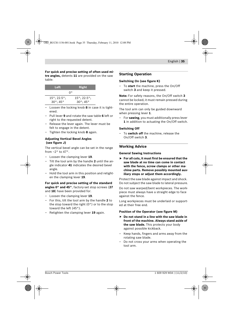 Bosch GCM 10 J Professional User Manual | Page 35 / 470