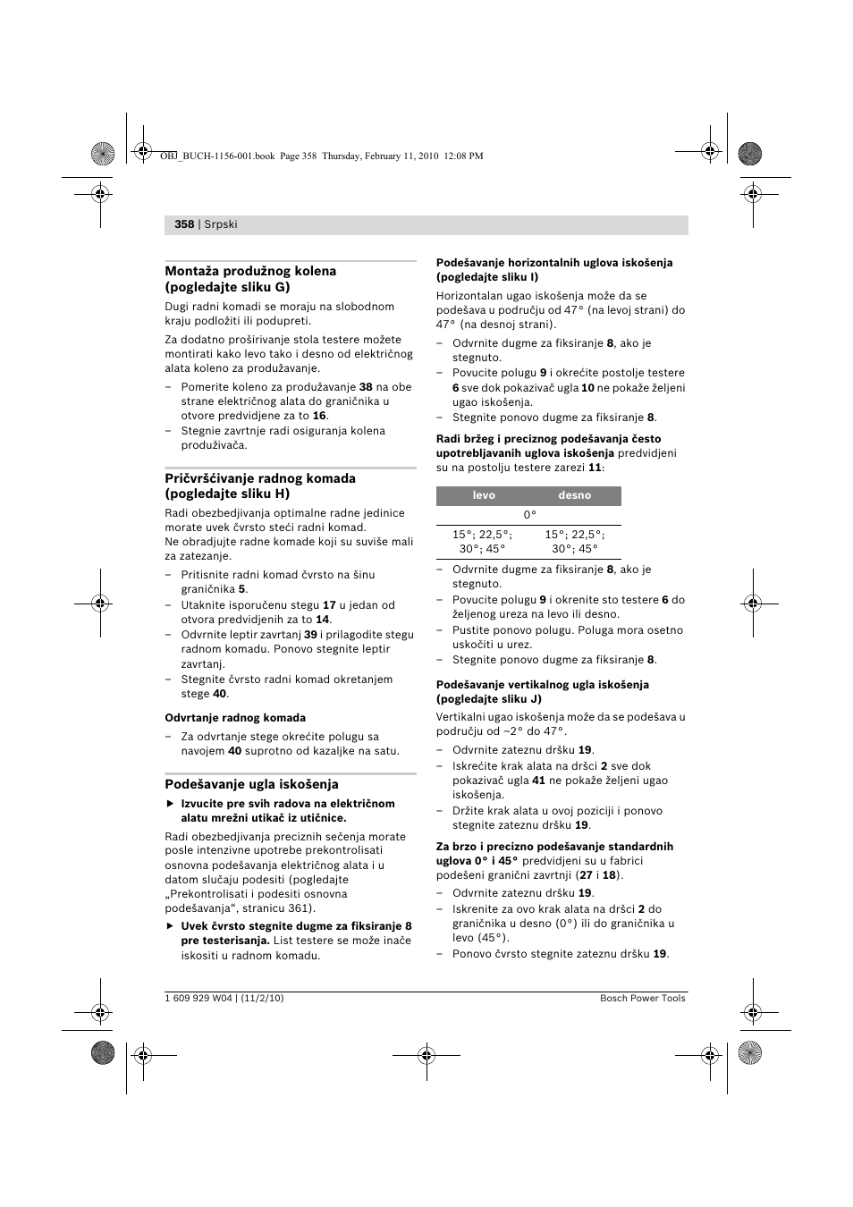 Bosch GCM 10 J Professional User Manual | Page 358 / 470