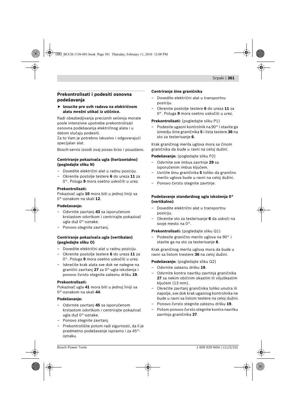 Bosch GCM 10 J Professional User Manual | Page 361 / 470